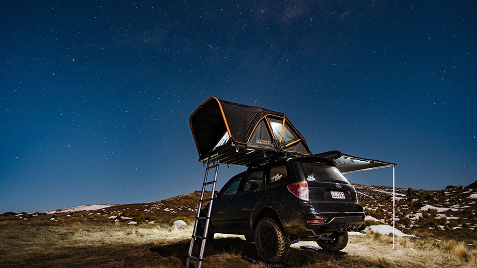 Tuatara Soft Shell Compact Rooftop Tent. Image credit: Andy Brown